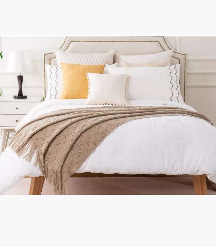 Knitted Throw Blanket Super Soft Textured