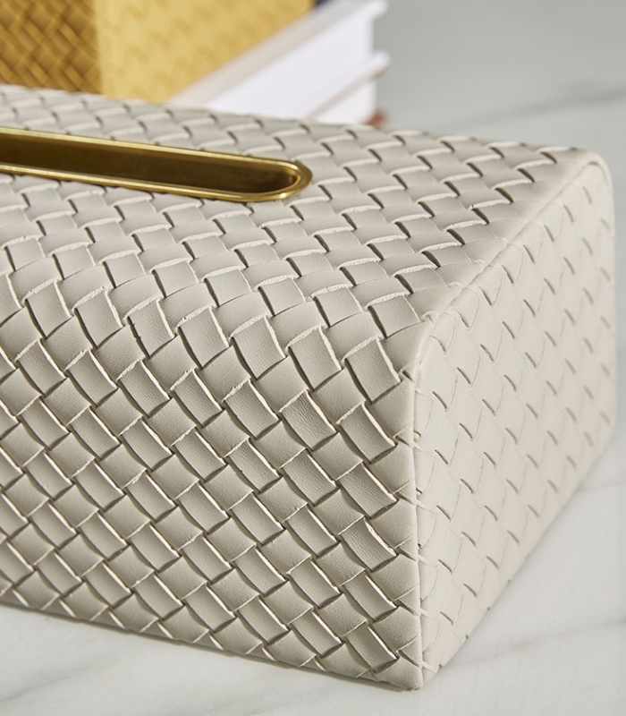 Leather Tissue Box Rectangular  18.5 cm