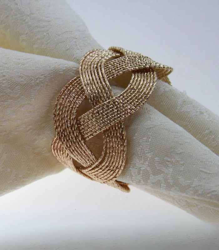 12er Set Serviettenringhalter aus Metall, Edelstahl