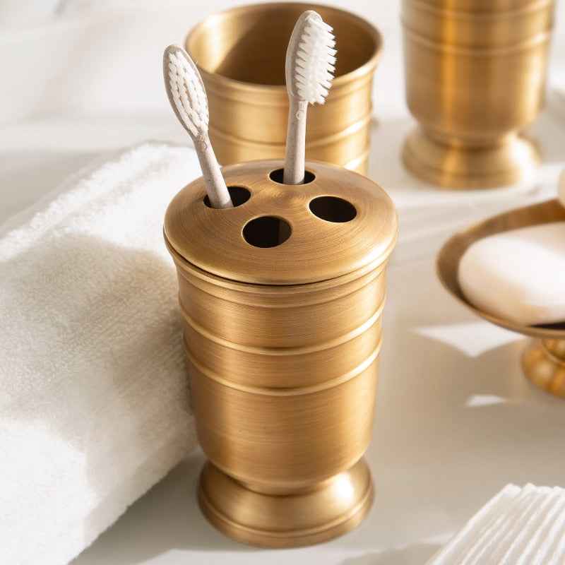 Bathroom Accessories Set Brass