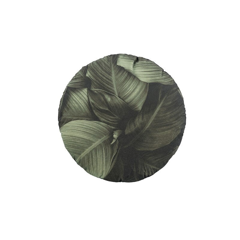 Night Jungle Velvet Cushion Cover Grey White Velvet