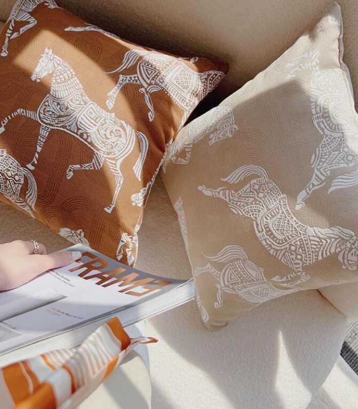 Modern Woven Cushion Cover Embroidered 45x45cm (18x18 in)