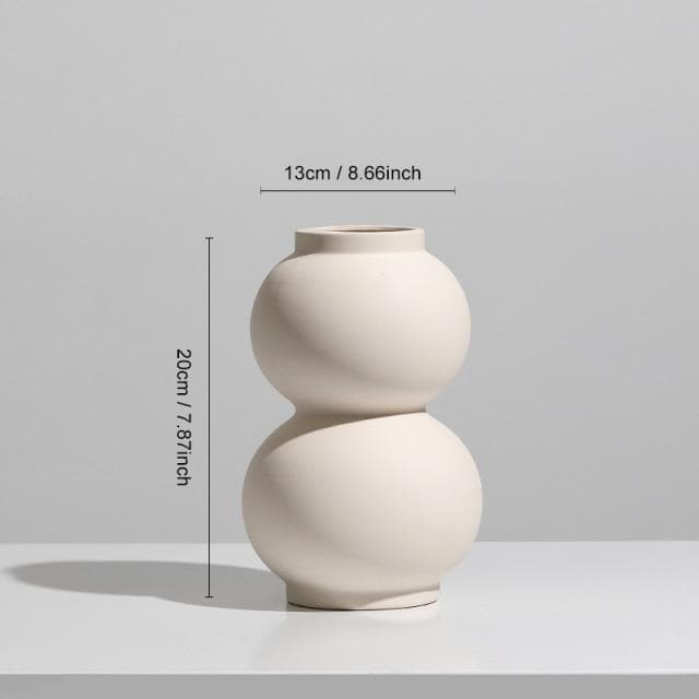 Ceramic Decorative Vase Nordic Style Beige
