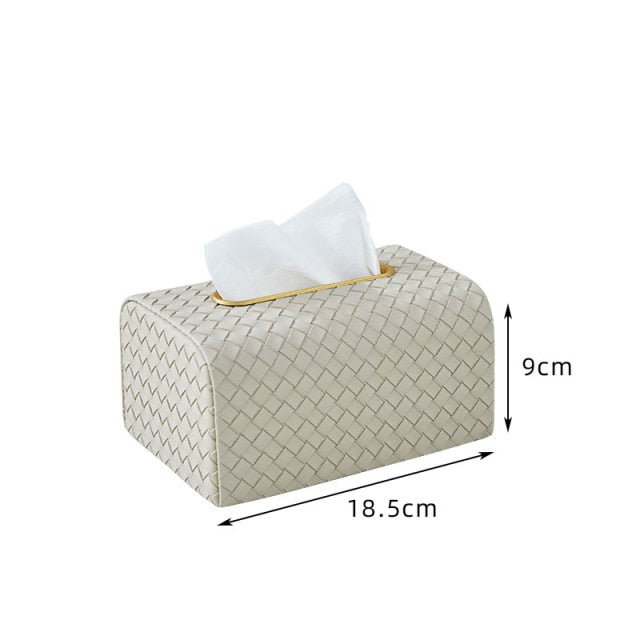 Leather Tissue Box Rectangular  18.5 cm
