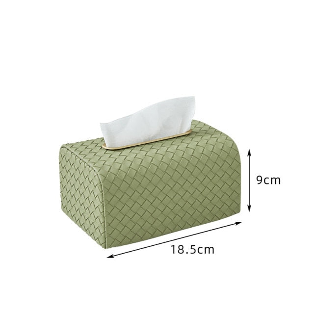 Leather Tissue Box Rectangular  18.5 cm