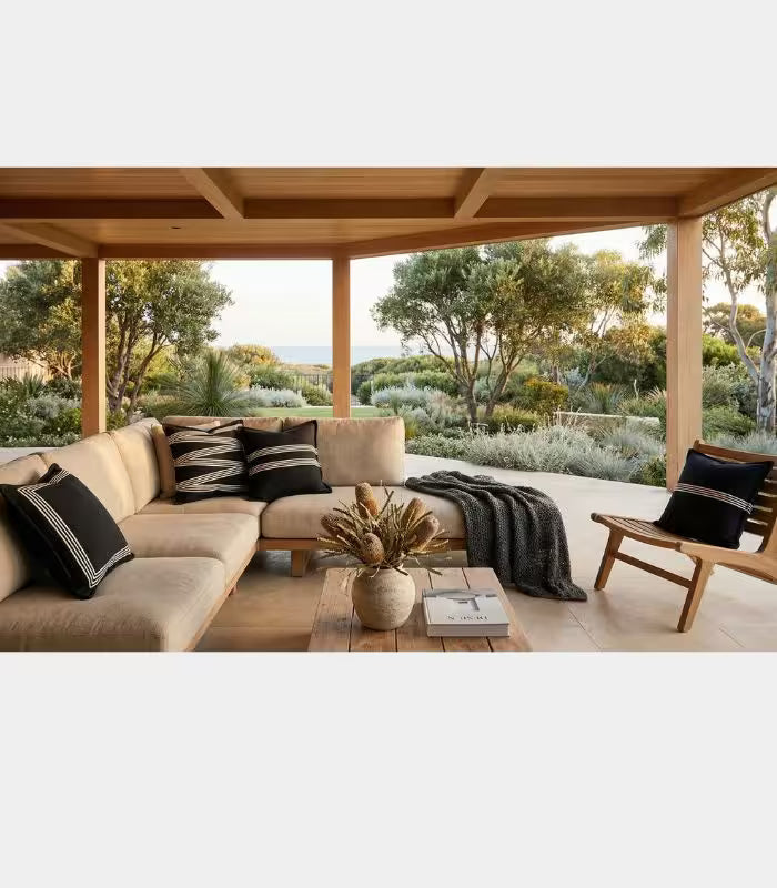 Modern Black & White Striped Cushion Cover Collection Indoor/Outdoor 45x45 cm (18x18in)