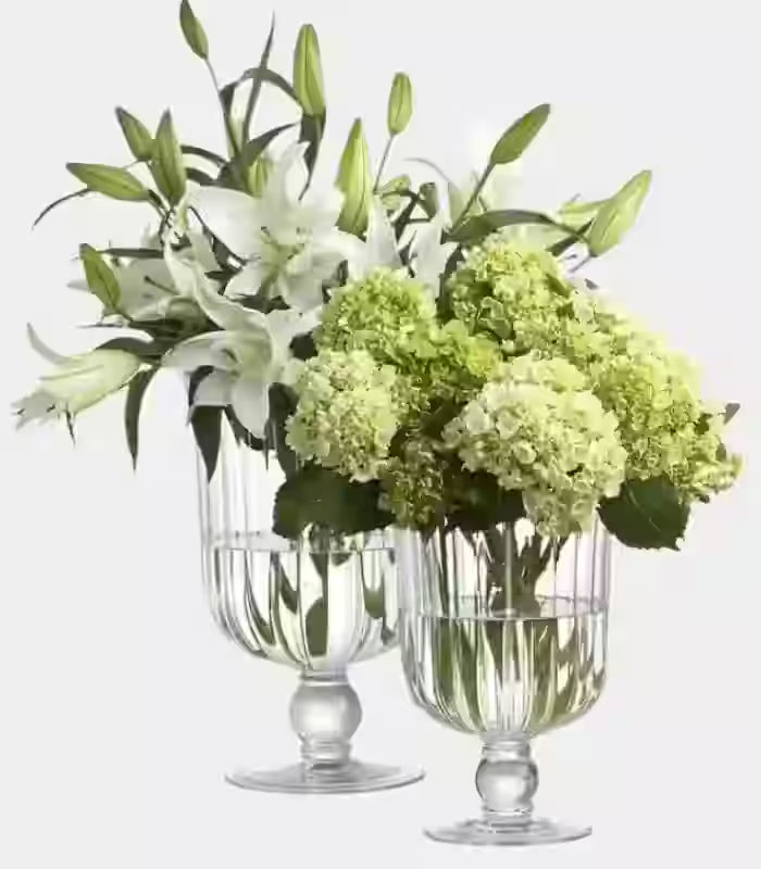Tabletop Vase Crystal Glass Hurricane Candle Holder Lead Free