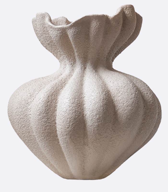 Delmara Tabletop Vase Large Textured Ceramic 34 cm