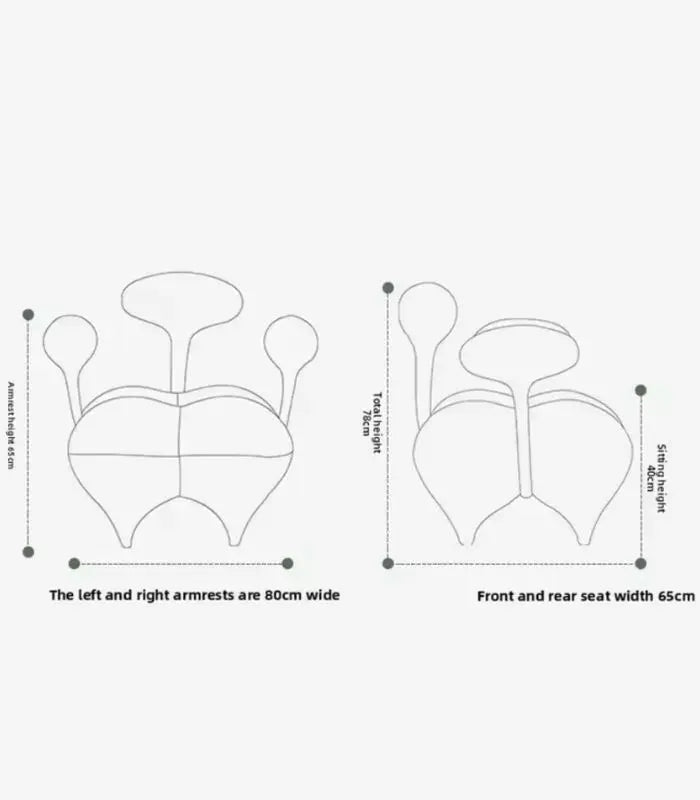 Lunar Bloom Armchair - Modern Artisanal Upholstered Sculptural Accent Chair