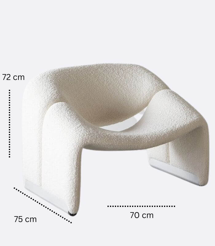 Boucle Chair Living Room 72 cm