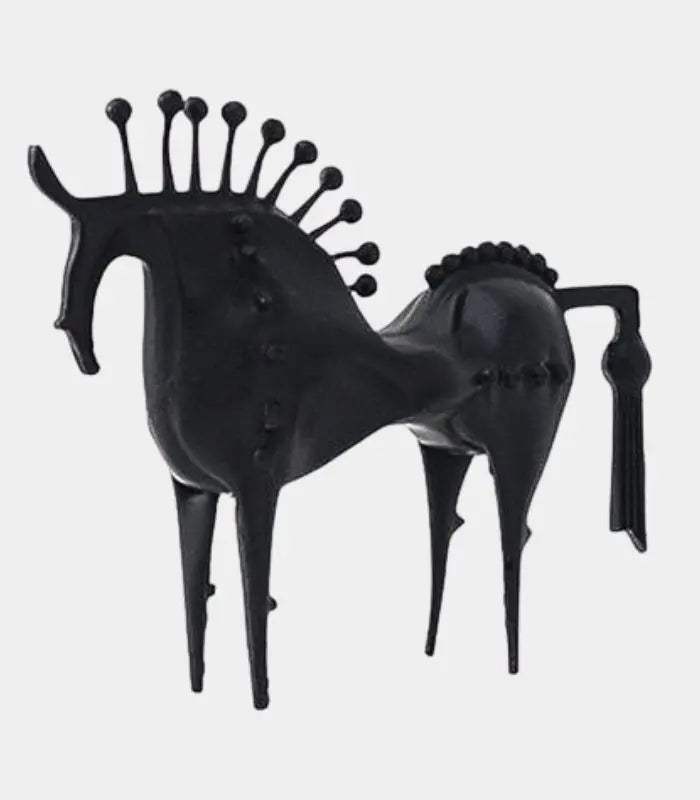 Amaya Abstract Horse Decorative Sculpture Metal Black