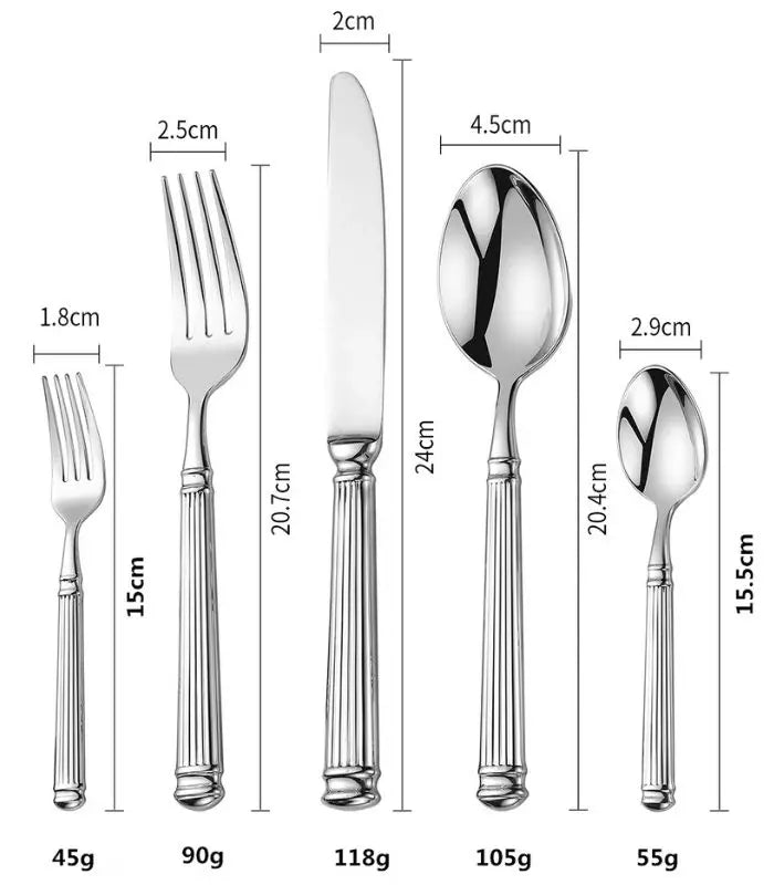 Set of 20 Pcs Aristocrat Flatware Cutlery Set 304 Stainless Steel
