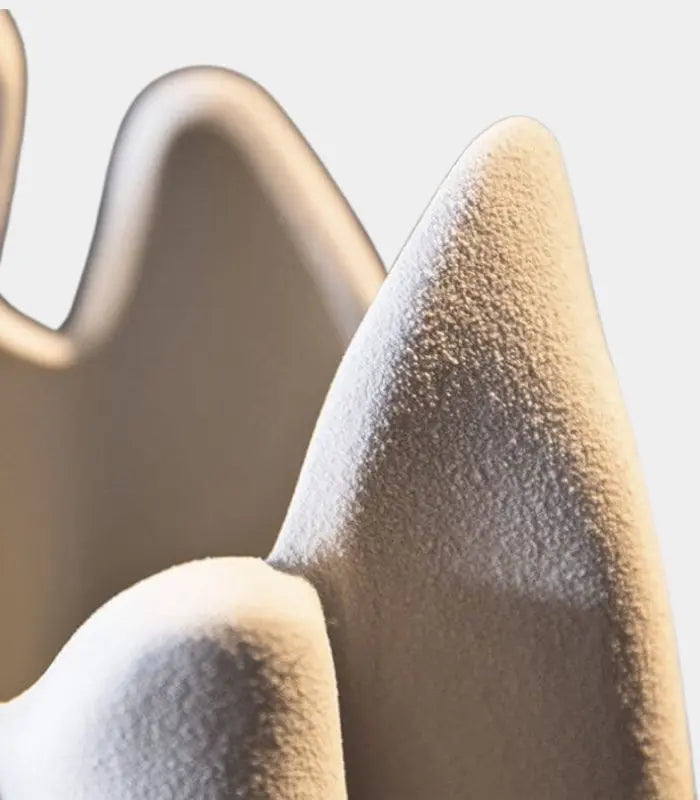 Blanc Ceramic Vase White Textured