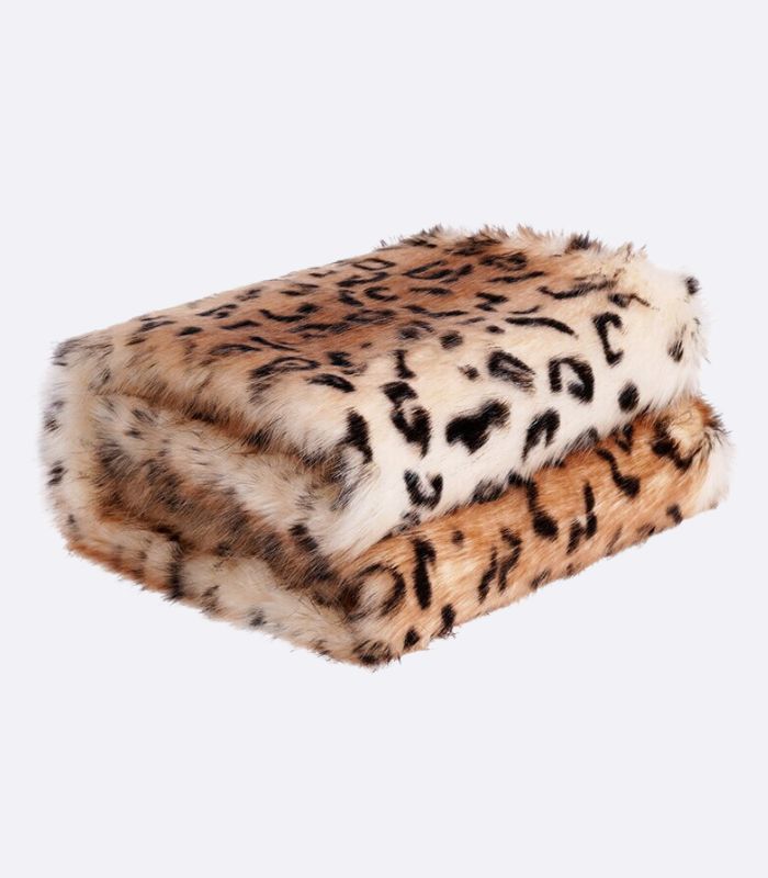 Faux Fur Leopard Shaggy Blanket Thick Blankets  Decorative Throw 2.7 kg