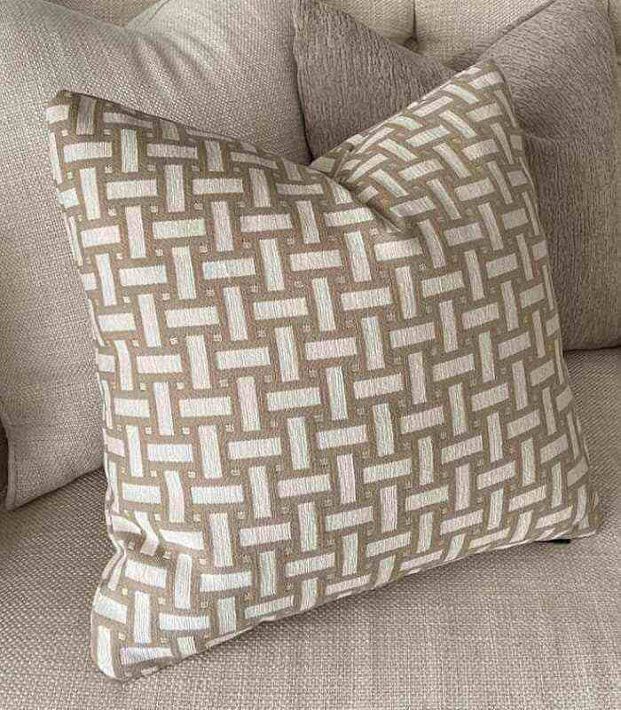 Modern Woven Cushion Cover Embroidered 45x45cm