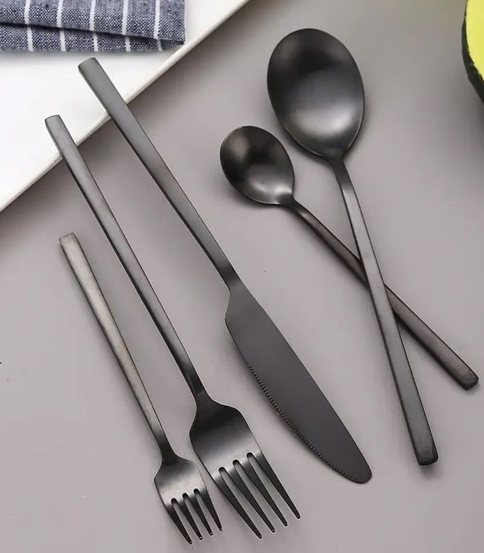 30 Pcs Set Cutlery Boston Contemporary 18/10 Matt Stainless Steel Set for 6