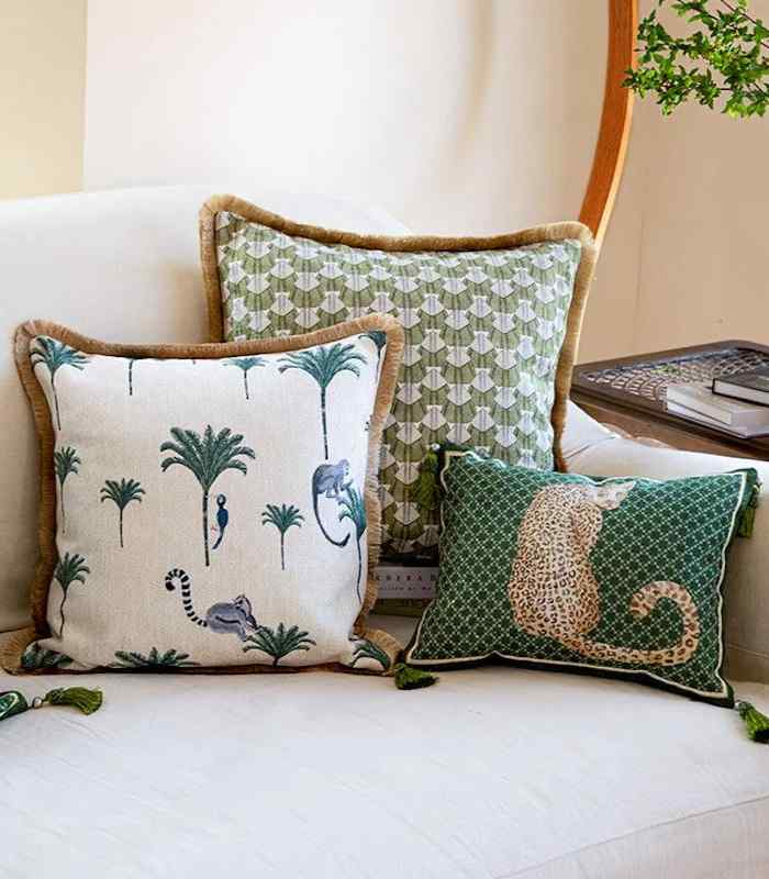 Tropical Cushion Cover Green
