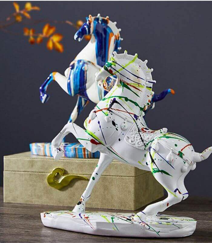 Decorative Resin Sculpture Horse White Large 35cm