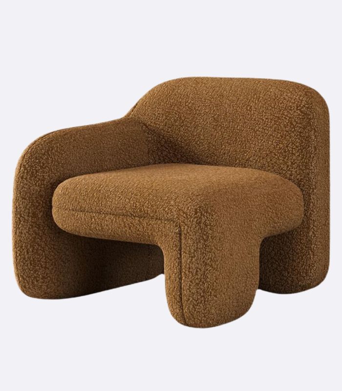 Taylor Chair Occasional Chair Brown Boucle Fabric