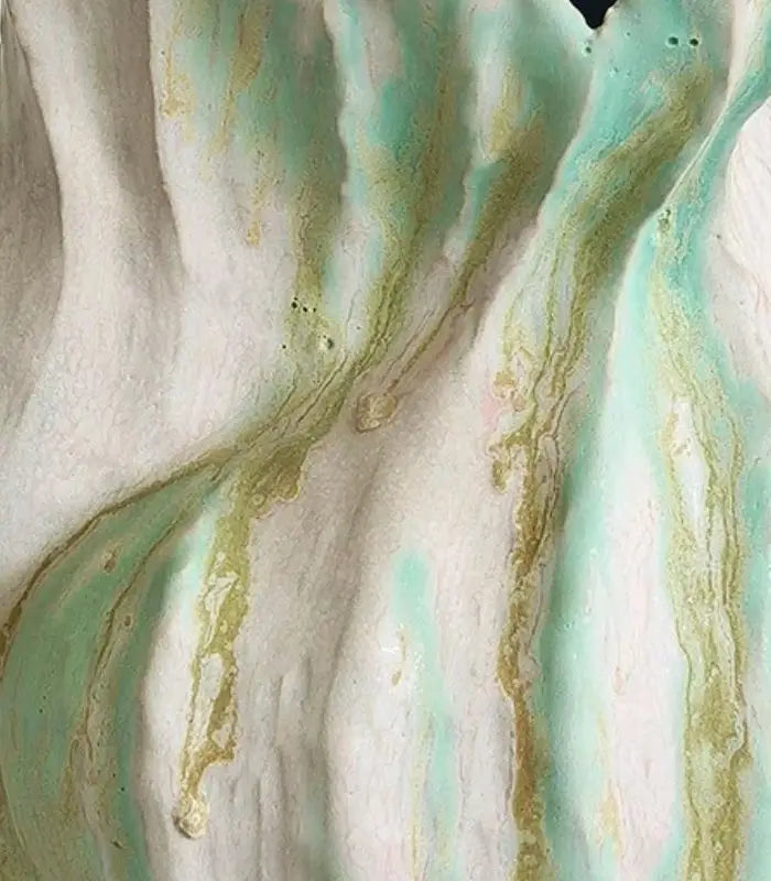 Marea Sculptural Ceramic Vase – Handpainted Artisan Collection