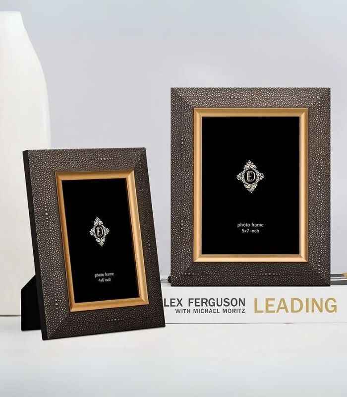 Modern Picture Frame High-Grade Solid Wood Gold Brown
