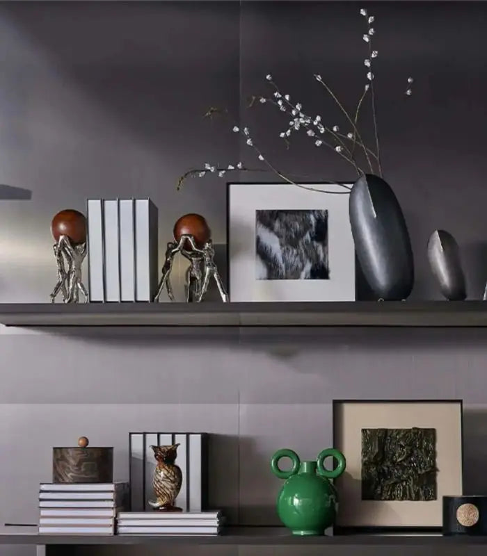 Contemporary Decorative Sculpture Abstract Figurative Sculpture - Atlas Sphere Bearer Art Piece 25 cm