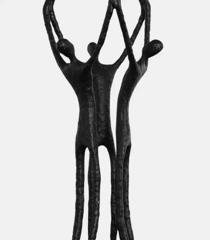 Atlas Collective Sculpture - Modern Abstract Human Form with Gold Sphere 40 cm
