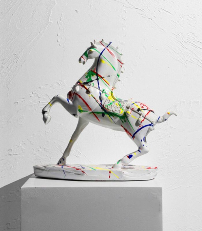 Decorative Resin Sculpture Horse White Large 35cm Last Aristocrat