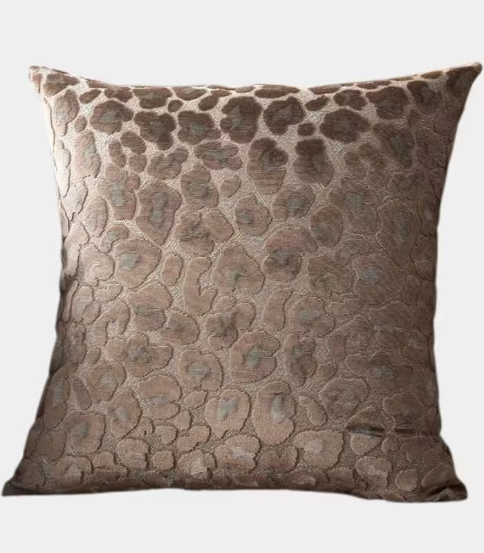 Leopard Print Textured Cushion Cover Collection Velvet 45x45 cm