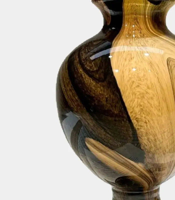 Swirled Glass Vase – Handcrafted Art Glass Design 25 cm (9.84 in)