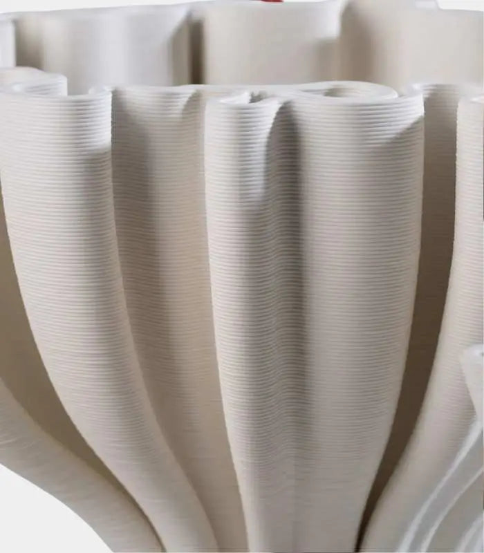 Table Top Vase Paloma White Ceramic 27 cm (10.6 in)