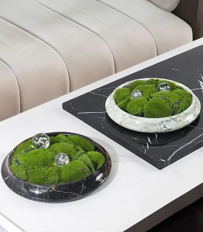 Gabriel Marble Bowl – Handcrafted Elegance in Two Stunning Colours (27 cm | 10.63 in)