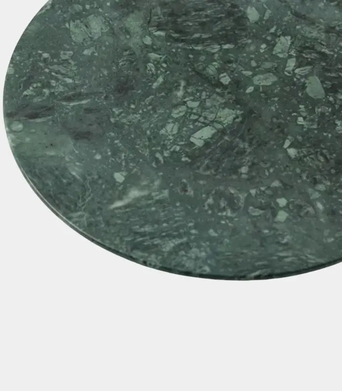 Green Marble Round Tray – Natural Stone Decorative Serving Tray 27cm / 10.6"