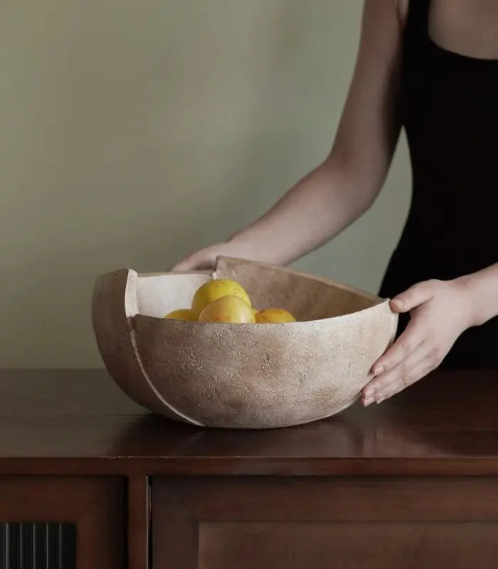 Allette Resin Bowl – Handcrafted Organic Design 29 cm