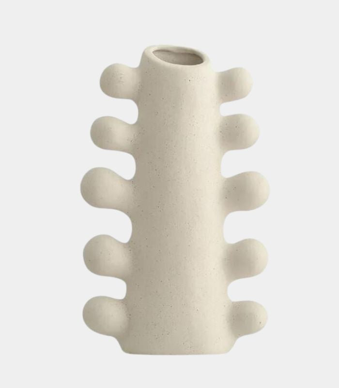 Ceramic Vase Aurora Elegant Cream White