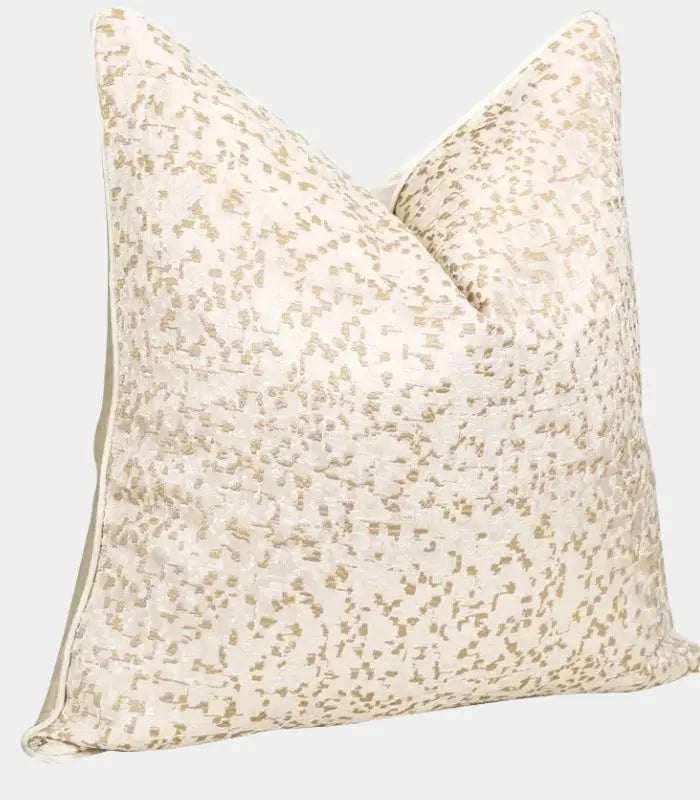 Gilded Fleck Jacquard Cushion Cover – Textured Abstract Design Pillow Case