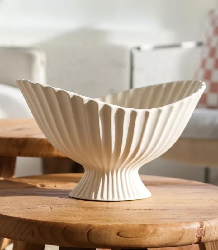 Mirabelle Ceramic Decorative Bowl Large Centrepiece