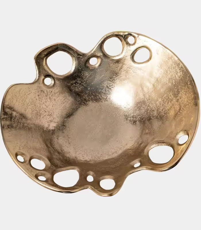 Aurelia Gold Resin Bowl – Organic Cutout Design Decorative Centrepiece 35 cm