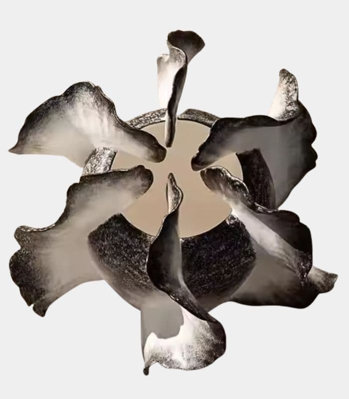 Valeria Ombre Ceramic Vase – Sculptural Black and White Gradient Design for Modern Home Décor