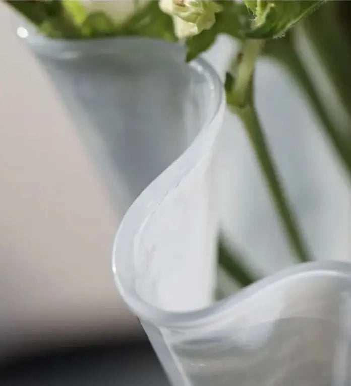 Ethereal Glass Vase – Organic Sculptural Design Blue