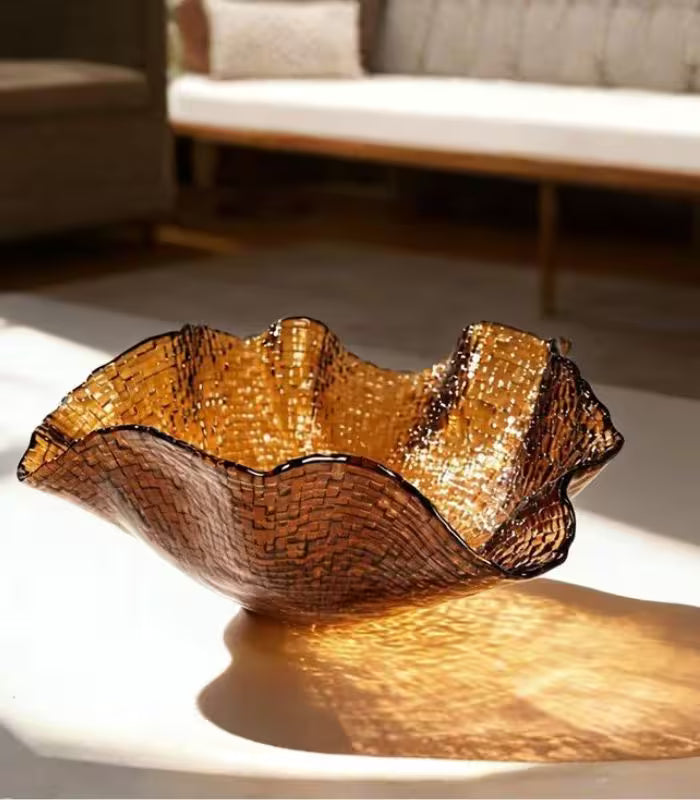 The Riviera Textured Art Glass Bowl