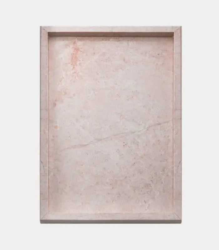 Dusty Rose Natural Marble Decorative Tray