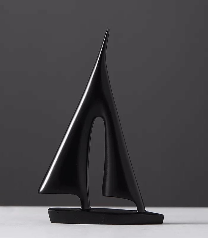 Sailboat Resin Sculpture Home Decoration 29.5cm