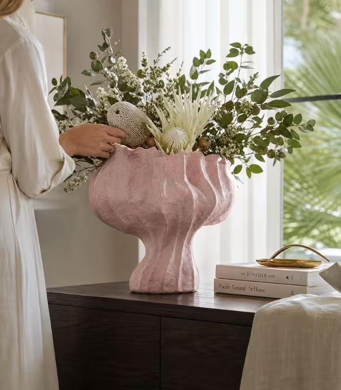 Marisol Handmade Ceramic Vase – Large Sculptural Tabletop Vase 37x27cm