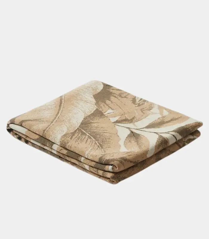 Serengeti Knitted Acrylic Blanket – Leopard and Tropical Foliage Print