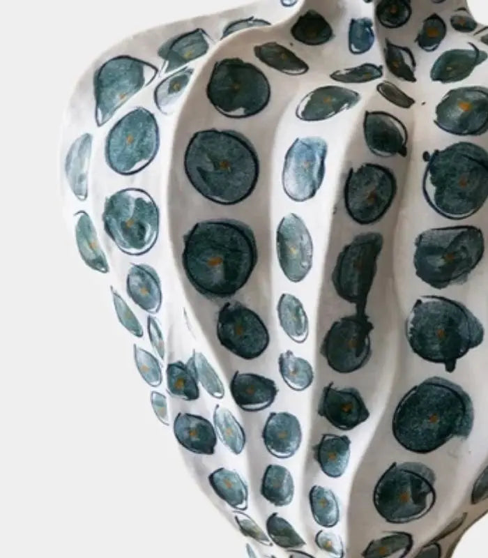 Augusta Ceramic Vase – Hand-Painted Spotted Design 29x22 cm