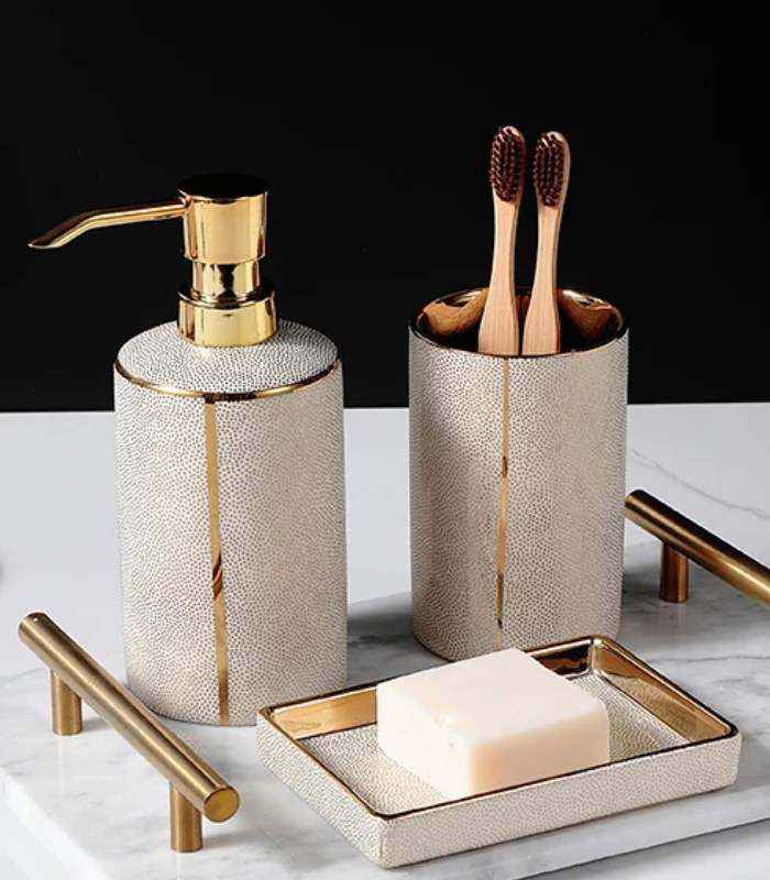 Ceramic Bathroom Accessory Set