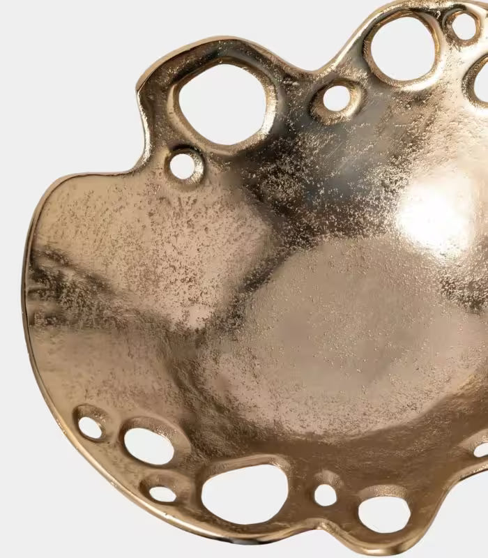 Aurelia Gold Resin Bowl – Organic Cutout Design Decorative Centrepiece 35 cm
