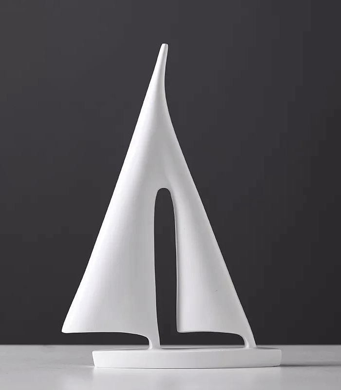 Sailboat Resin Sculpture Home Decoration 29.5cm