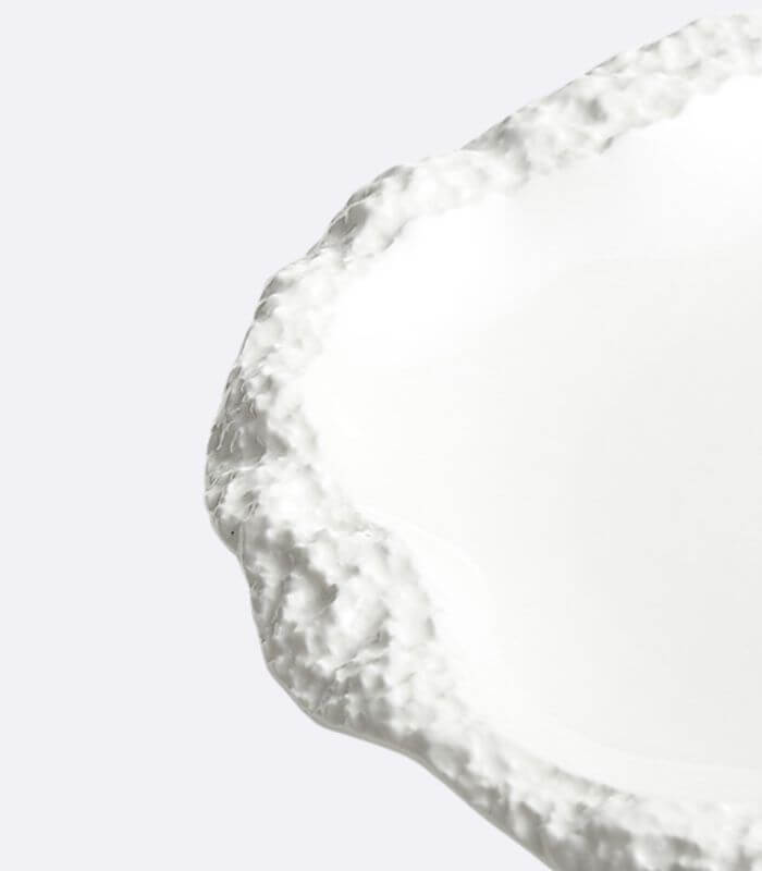 Handcrafted Ceramic Dinnerware Plate- Organic Hammered Design White